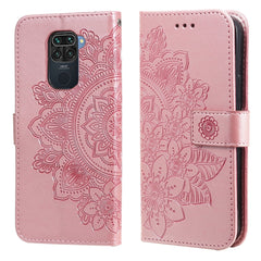 7-petal Flowers Embossing Pattern Horizontal Flip PU Leather Case with Holder & Card Slots & Wallet & Photo Frame, For Xiaomi Redmi Note 9T 5G / Note 9 5G (CN Version), For Xiaomi Redmi Note 9 4G (Foreign Version) / Mi 10X 4G���������������������������...