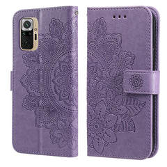 7-petal Flowers Embossing Pattern Horizontal Flip PU Leather Case with Holder & Card Slots & Wallet & Photo Frame, For Xiaomi Redmi Note 9T 5G / Note 9 5G (CN Version), For Xiaomi Redmi Note 9 4G (Foreign Version) / Mi 10X 4G���������������������������...