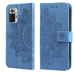 7-petal Flowers Embossing Pattern Horizontal Flip PU Leather Case with Holder & Card Slots & Wallet & Photo Frame, For Xiaomi Redmi Note 9T 5G / Note 9 5G (CN Version), For Xiaomi Redmi Note 9 4G (Foreign Version) / Mi 10X 4G���������������������������...