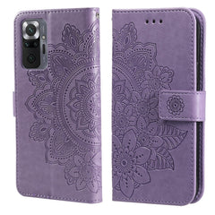 7-petal Flowers Embossing Pattern Horizontal Flip PU Leather Case with Holder & Card Slots & Wallet & Photo Frame, For Xiaomi Redmi Note 9T 5G / Note 9 5G (CN Version), For Xiaomi Redmi Note 9 4G (Foreign Version) / Mi 10X 4G���������������������������...