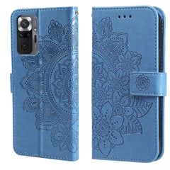7-petal Flowers Embossing Pattern Horizontal Flip PU Leather Case with Holder & Card Slots & Wallet & Photo Frame, For Xiaomi Redmi Note 9T 5G / Note 9 5G (CN Version), For Xiaomi Redmi Note 9 4G (Foreign Version) / Mi 10X 4G���������������������������...