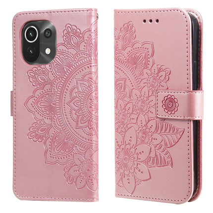 7-petal Flowers Embossing Pattern Horizontal Flip PU Leather Case with Holder & Card Slots & Wallet & Photo Frame, For Xiaomi Mi 10T Lite, For Xiaomi Mi 10T Pro, For Xiaomi Mi 11, For Xiaomi Poco X3/X3 Pro/X3 NFC
