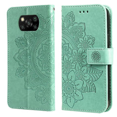 7-petal Flowers Embossing Pattern Horizontal Flip PU Leather Case with Holder & Card Slots & Wallet & Photo Frame, For Xiaomi Mi 10T Lite, For Xiaomi Mi 10T Pro, For Xiaomi Mi 11, For Xiaomi Poco X3/X3 Pro/X3 NFC