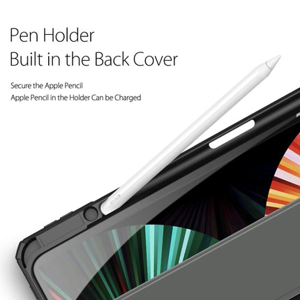 DUX DUCIS TOBY Series Shockproof PU Leather + PC + TPU Horizontal Flip Case with Holder & Pen Slot & Sleep / Wake-up Function, For iPad Pro 12.9 2022 / 2021 / 2020