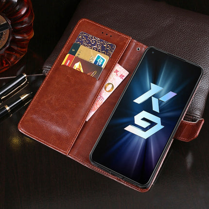 idewei Crazy Horse Texture Horizontal Flip Leather Case with Holder & Card Slots & Wallet, For OPPO K9 5G, For OPPO Realme Narzo 30A, For OPPO Reno5 A Japanese Version