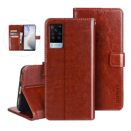 idewei Crazy Horse Texture Horizontal Flip Leather Case with Holder & Card Slots & Wallet, For vivo X60 /  X60 Curved Screen Version