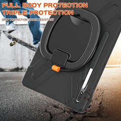 Silicone + PC Protective Case with Holder & Shoulder Strap, For Samsung Galaxy Tab S8+ / Tab S8 Plus /  Tab S7 FE / Tab S7+ T970/T975