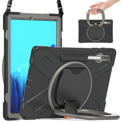 Silicone + PC Protective Case with Holder & Shoulder Strap, For Samsung Galaxy Tab S8+ / Tab S8 Plus /  Tab S7 FE / Tab S7+ T970/T975