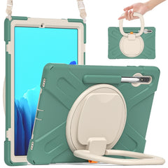 Silicone + PC Protective Case with Holder & Shoulder Strap, For Samsung Galaxy Tab S8+ / Tab S8 Plus /  Tab S7 FE / Tab S7+ T970/T975