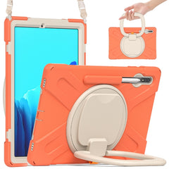 Silicone + PC Protective Case with Holder & Shoulder Strap, For Samsung Galaxy Tab S8+ / Tab S8 Plus /  Tab S7 FE / Tab S7+ T970/T975