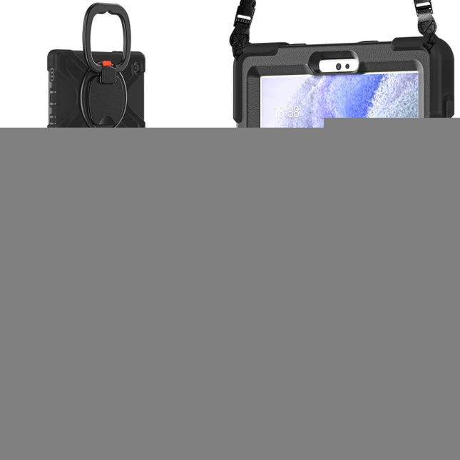 Silicone + PC Protective Case with Holder & Shoulder Strap, For Samsung Galaxy Tab A7 Lite T220 / T225