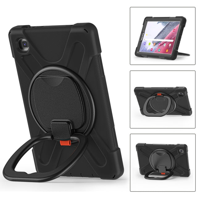 Silicone + PC Protective Case with Holder & Shoulder Strap, For Samsung Galaxy Tab A7 Lite T220 / T225