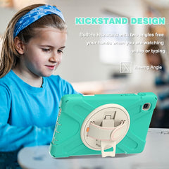 Silicone + PC Protective Case with Holder & Shoulder Strap, For Samsung Galaxy Tab A7 Lite T220 / T225