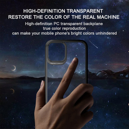 iPAKY MG Series Carbon Fiber Texture Shockproof TPU+ Transparent PC Case, For iPhone 12 / 12 Pro, For iPhone XS Max