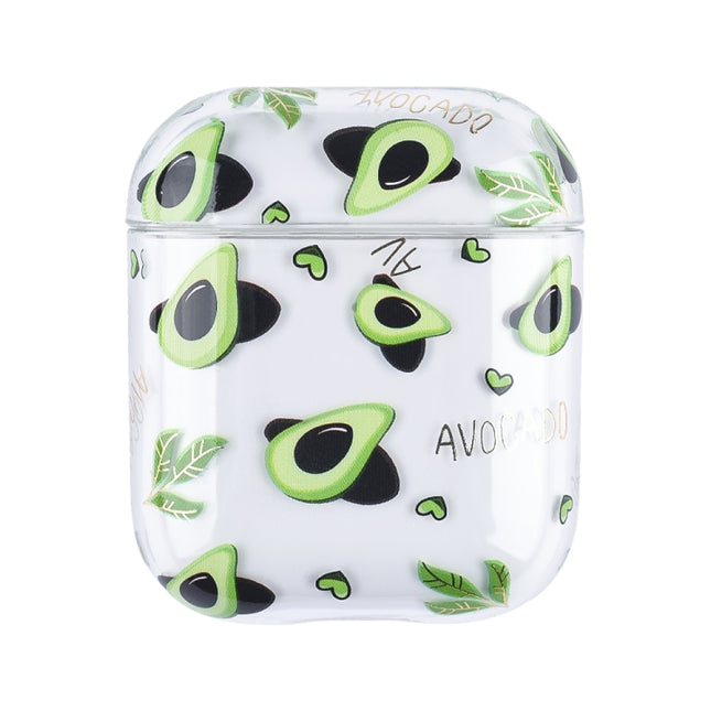 Bronzing Fruit Pattern PC Earphone Hard Protective Case, For AirPods 1 / 2, For AirPods Pro