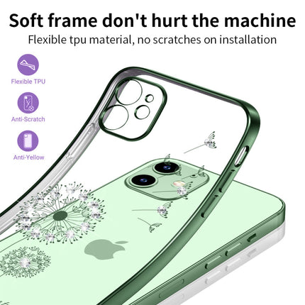 Ultra-thin Electroplating Dandelion Pattern Protective Case, For iPhone 12 Pro Max, For iPhone 12 Pro, For iPhone 12