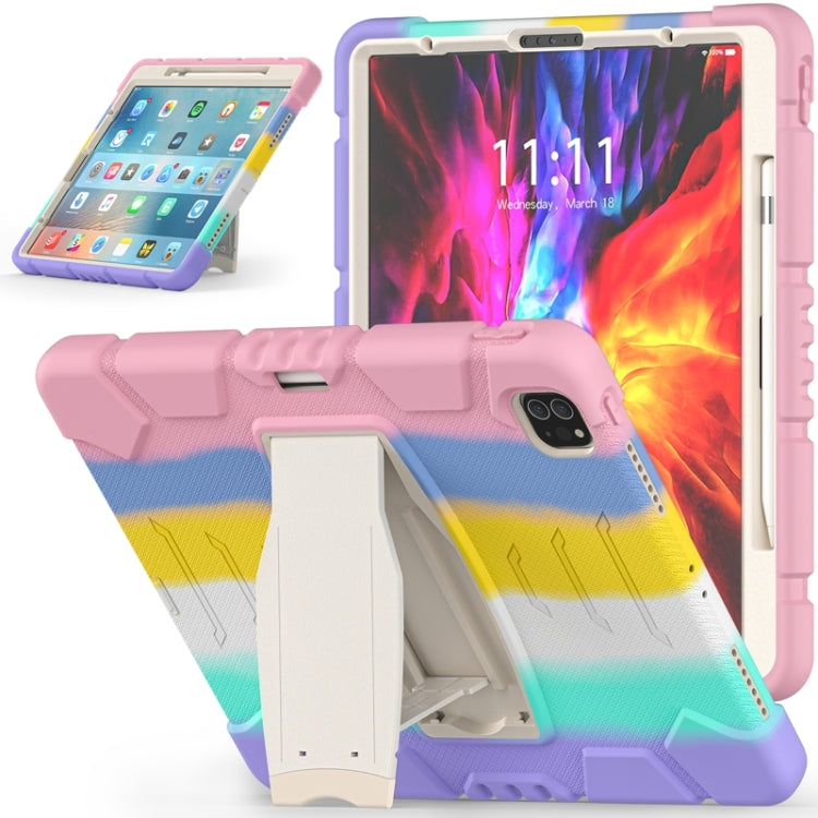 3-Layer Protection  Screen Frame + PC + Silicone Shockproof Combination Case with Holder, For iPad Pro 12.9 2022 / 2021, For iPad Pro 12.9 2020