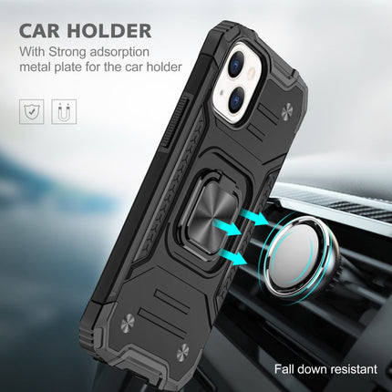 Magnetic Armor Shockproof TPU + PC Case with Metal Ring Holder, For iPhone 13 Pro