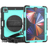 Shockproof Colorful Silicone + PC Protective Case with Holder & Shoulder Strap & Hand Strap & Pen Slot, For iPad Pro 12.9 2022 / 2021 / 2020 / 2018