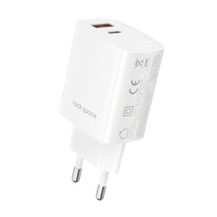ROCK T51 31W Type-C / USB-C + USB PD Dual Ports Fast Charging Travel Charger Power Adapter,, EU Plug, UK Plug