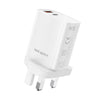 ROCK T51 31W Type-C / USB-C + USB PD Dual Ports Fast Charging Travel Charger Power Adapter,, EU Plug, UK Plug