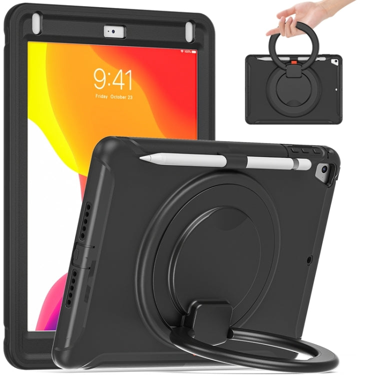 Shocproof Silicone + PC Protective Case with 360 Degree Rotation Foldable Handle Grip Holder & Pen Slot, For iPad 9.7 2018 / 2017 / Air 2 / Pro 9.7, ForiPad 9.7 2018 / 2017 / Air 2 / Pro 9.7