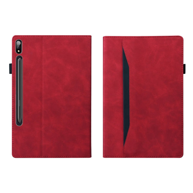 Business Shockproof Horizontal Flip Leather Case with Holder & Card Slots & Photo Frame & Pen Slot & Sleep / Wake-up Function, For Samsung Galaxy Tab S8+ / Tab S8 Plus /  Tab S7 FE / Tab S7+ SM-T970 / SM-T976B                                           ...
