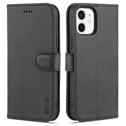 AZNS Skin Feel Calf Texture Horizontal Flip Leather Case with Card Slots & Holder & Wallet, For iPhone 12 / 12 Pro, For iPhone 12 Mini