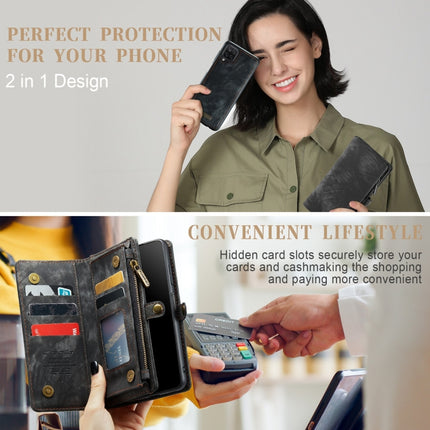 CaseMe Detachable Multifunctional Horizontal Flip Leather Case, with Card Slot & Holder & Zipper Wallet & Photo Frame