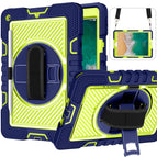 For iPad 9.7 2018 / 2017 / Navy+Yellow Green