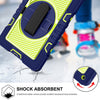 360 Degree Rotation Contrast Color Shockproof Silicone + PC Case with Holder & Hand Grip Strap & Shoulder Strap, For iPad 9.7 2018 / 2017, For iPad 10.2 2021 / 2020 / 2019, For iPad 10.9 / Pro 11 2020 / 2021 / 2018