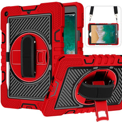 360 Degree Rotation Contrast Color Shockproof Silicone + PC Case with Holder & Hand Grip Strap & Shoulder Strap, For iPad 9.7 2018 / 2017, For iPad 10.2 2021 / 2020 / 2019, For iPad 10.9 / Pro 11 2020 / 2021 / 2018��������������������������������������...