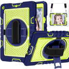 For iPad 10.2 2021 / 2020 / 2019 / Navy+Yellow Green