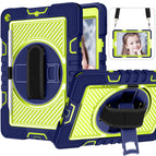 For iPad 10.2 2021 / 2020 / 2019 / Navy+Yellow Green