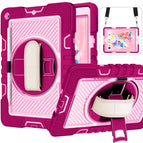 For iPad 10.2 2021 / 2020 / 2019 / Rose Red+Pink