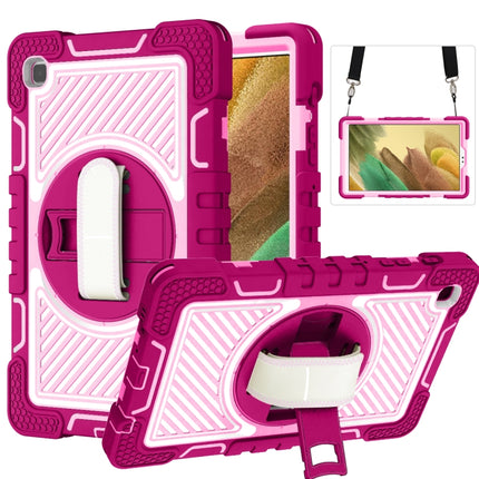 360 Degree Rotation Contrast Color Shockproof Silicone + PC Case with Holder & Hand Grip Strap & Shoulder Strap