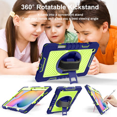 360 Degree Rotation Contrast Color Shockproof Silicone + PC Case with Holder & Hand Grip Strap & Shoulder Strap, For Samsung Galaxy Tab S6 Lite P610/P615, For Samsung Galaxy Tab A 10.1 2019 T515, For Samsung Galaxy Tab A 8.0 2019 T290������������������...