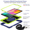 360 Degree Rotation Contrast Color Shockproof Silicone + PC Case with Holder & Hand Grip Strap & Shoulder Strap, For Samsung Galaxy Tab A 10.1 2019 T515, For Samsung Galaxy Tab A 8.0 2019 T290, For Samsung Galaxy Tab A 8.4 2020 T307