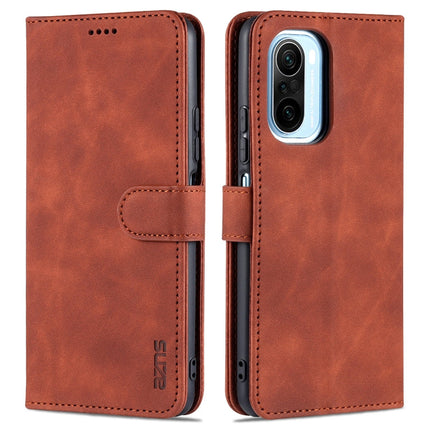 AZNS Skin Feel Calf Texture Horizontal Flip Leather Case with Card Slots & Holder & Wallet, For Xiaomi Redmi K40 Pro, For Xiaomi Poco F3, For Xiaomi Redmi Note 9 5G, For Xiaomi Redmi Note 10 5G