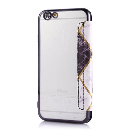 Bronzing Plating PU + TPU Horizontal Flip Leather Case with Holder & Card Slot, For iPhone 6 & 6s