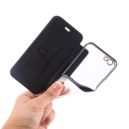 Bronzing Plating PU + TPU Horizontal Flip Leather Case with Holder & Card Slot, For iPhone 6 & 6s