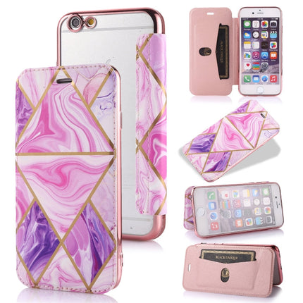 Bronzing Plating PU + TPU Horizontal Flip Leather Case with Holder & Card Slot, For iPhone 6 & 6s