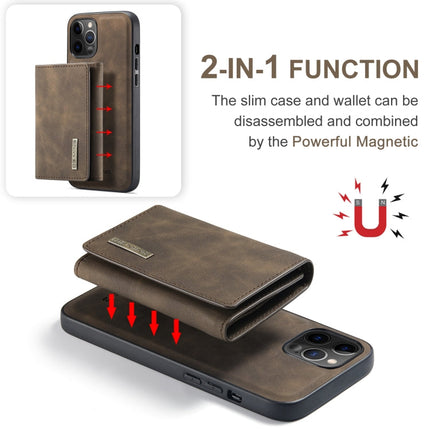 DG.MING M1 Series 3-Fold Multi Card Wallet + Magnetic Back Cover Shockproof Case with Holder Function, For iPhone 12 / 12 Pro, For iPhone 12 Pro Max