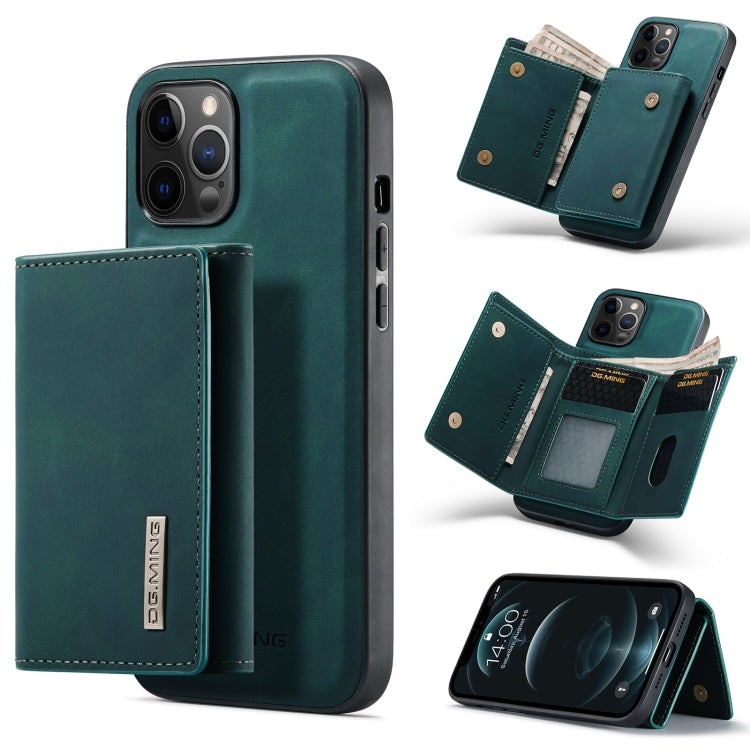 DG.MING M1 Series 3-Fold Multi Card Wallet + Magnetic Back Cover Shockproof Case with Holder Function, For iPhone 12 mini, For iPhone 12 / 12 Pro, For iPhone 12 Pro Max