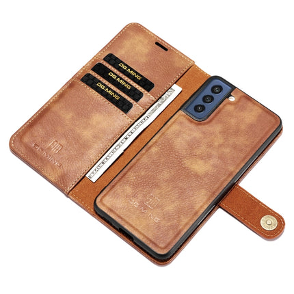 DG.MING Crazy Horse Texture Flip Detachable Magnetic Leather Case with Holder & Card Slots & Wallet, For Samsung Galaxy S21 FE
