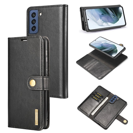 DG.MING Crazy Horse Texture Flip Detachable Magnetic Leather Case with Holder & Card Slots & Wallet, For Samsung Galaxy S21 FE