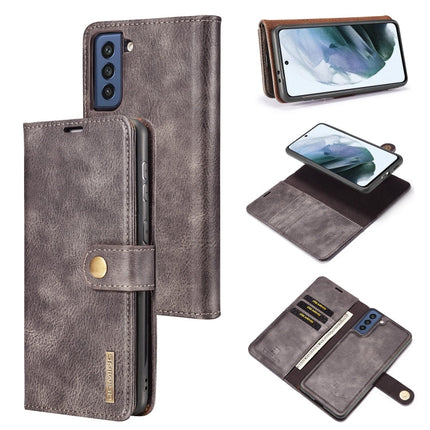 DG.MING Crazy Horse Texture Flip Detachable Magnetic Leather Case with Holder & Card Slots & Wallet, For Samsung Galaxy S21 FE