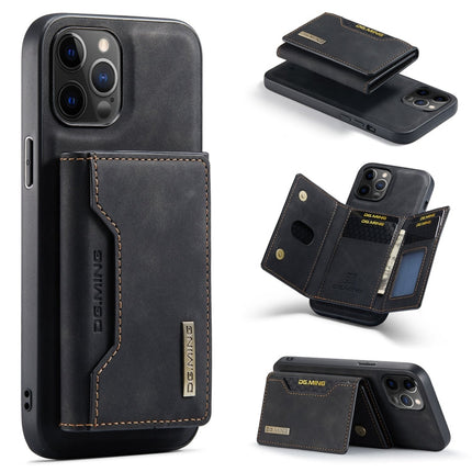 DG.MING M2 Series 3-Fold Multi Card Bag + Magnetic Back Cover Shockproof Case with Wallet & Holder Function, For iPhone 12 / 12 Pro, For iPhone 12 Pro Max