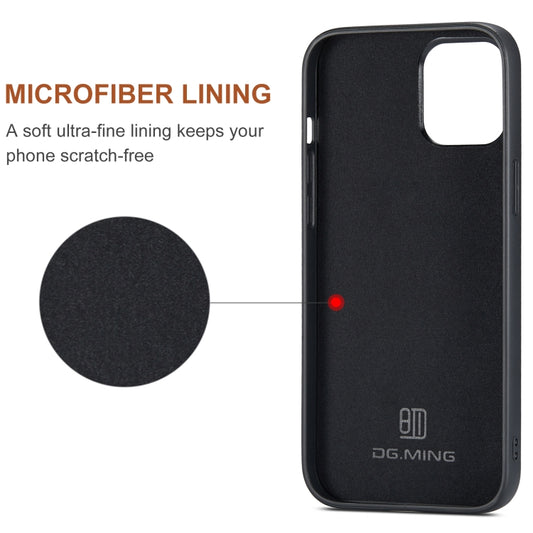 DG.MING M2 Series 3-Fold Multi Card Bag + Magnetic Back Cover Shockproof Case with Wallet & Holder Function, For iPhone 12 / 12 Pro, For iPhone 12 Pro Max