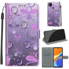 Voltage Coloured Drawing Magnetic Clasp Horizontal Flip PU Leather Case with Holder & Card Slots